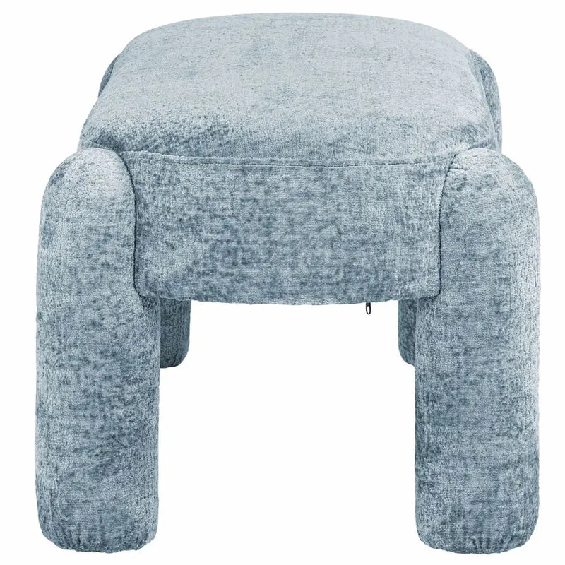 Casa Padrino Luxus Sitzbank Hellblau 123 cm - Wohnzimmer & Hotel Möbel