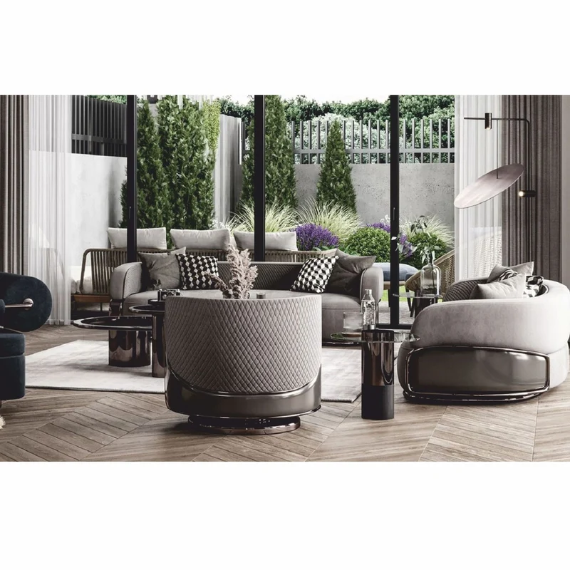 Casa Padrino Luxus Beistelltisch mit Glasplatte Bronze / Dunkelgrau H. 50 cm - Luxus Möbel