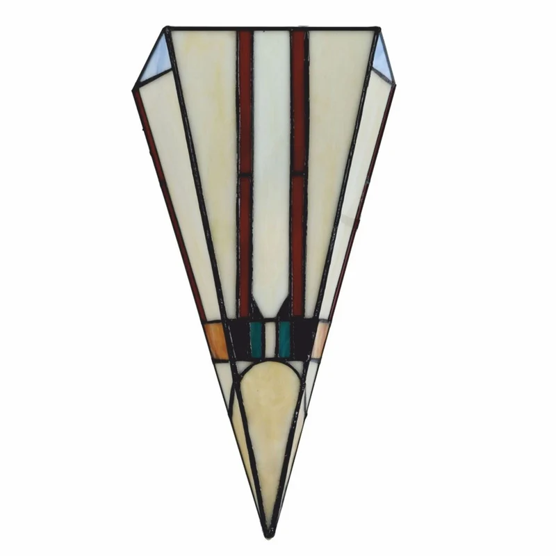 Casa Padrino Art Deco Tiffany Wandleuchte Bunt H. 38 cm - Tiffany Leuchten