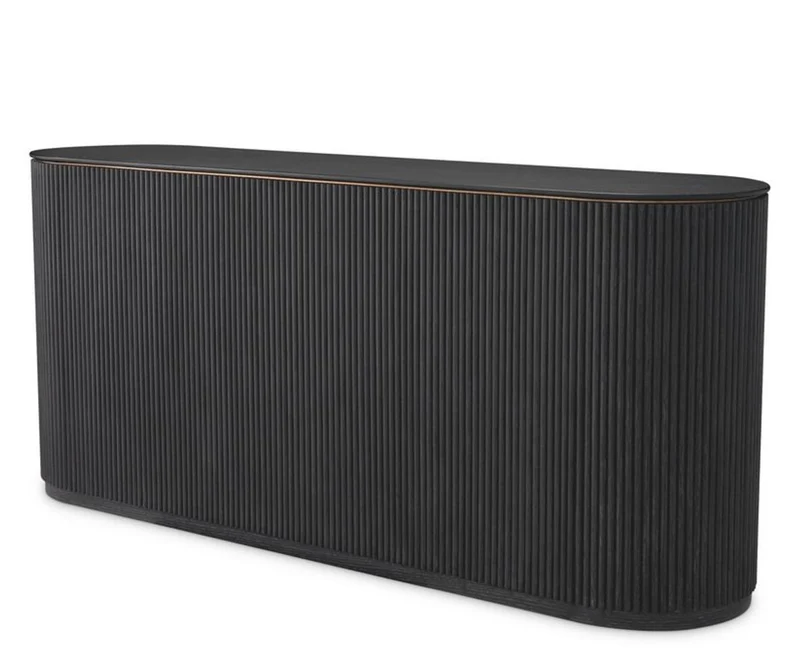 Casa Padrino Luxus Sideboard Schwarzgrau 180 cm - Luxus Hotel Möbel