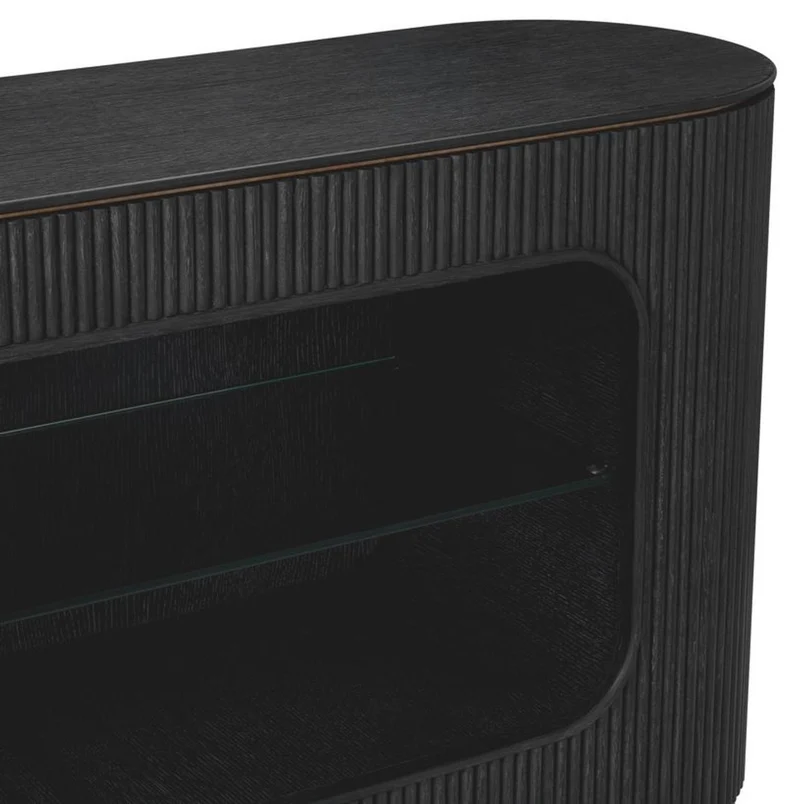 Casa Padrino Luxus Sideboard Schwarzgrau 180 cm - Luxus Hotel Möbel