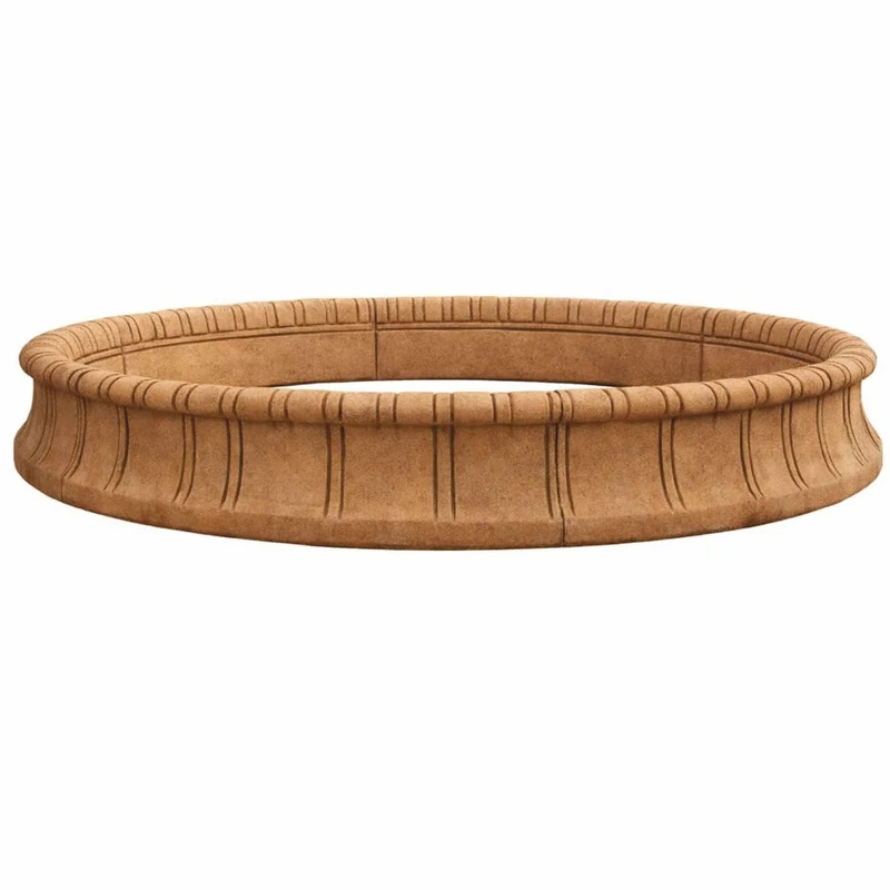 Casa Padrino Barock Springbrunnen Umrandung Braun Ø 280 x H. 35 cm