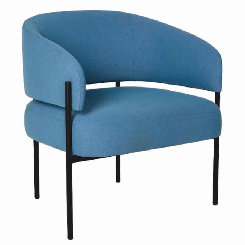 Casa Padrino Luxus Wohnzimmer & Hotel Sessel Blau / Schwarz 72 cm - Luxus Möbel