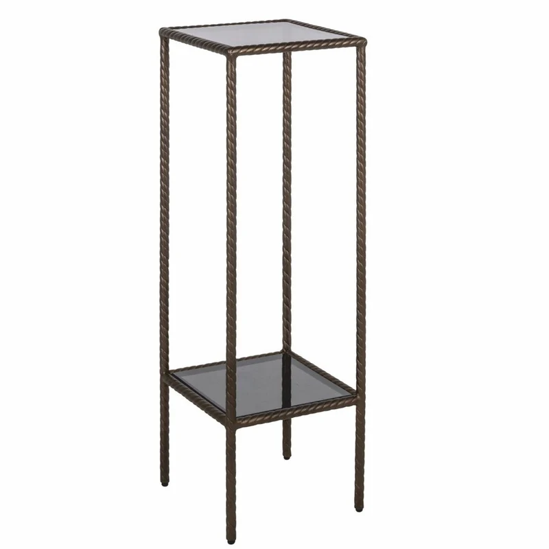 Casa Padrino Luxus Säule Bronze / Schwarz H. 91 cm - Luxus Wohnzimmer Möbel