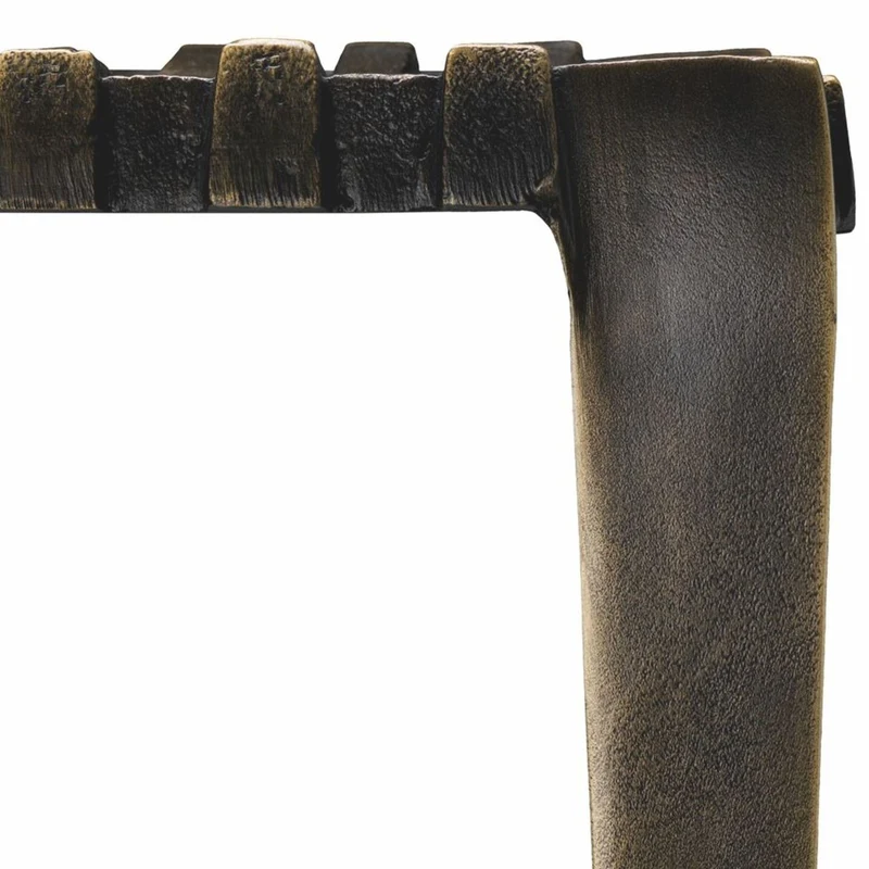 Casa Padrino Luxus Aluminium Hocker Antik Bronze H. 40 cm - Luxus Aluminium Möbel