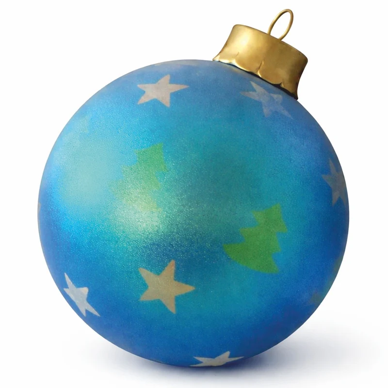 Casa Padrino XXL Deko Weihnachtsbaumkugel Blau / Gold Ø 70 x H. 90 cm - Weihnachts Dekoration