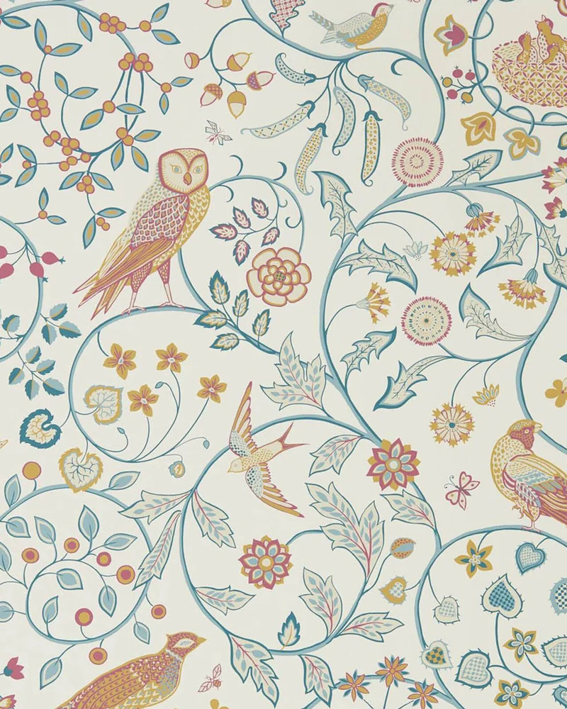 William Morris & Co. Tapet - Newill indigo saffron