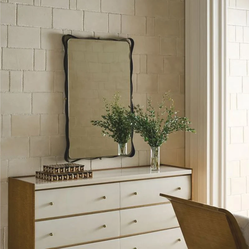 Casa Padrino Luxus Metall Spiegel Bronze / Gold H. 119,4 cm - Luxus Möbel