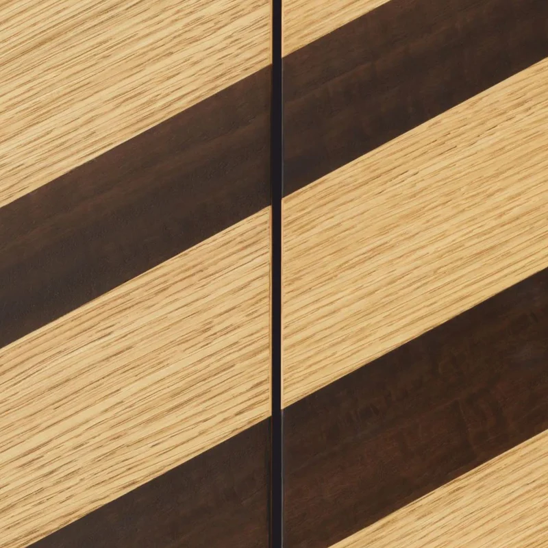 Casa Padrino Luxus Barschrank Naturfarben / Dunkelbraun / Bronze H. 175 cm - Bar Möbel