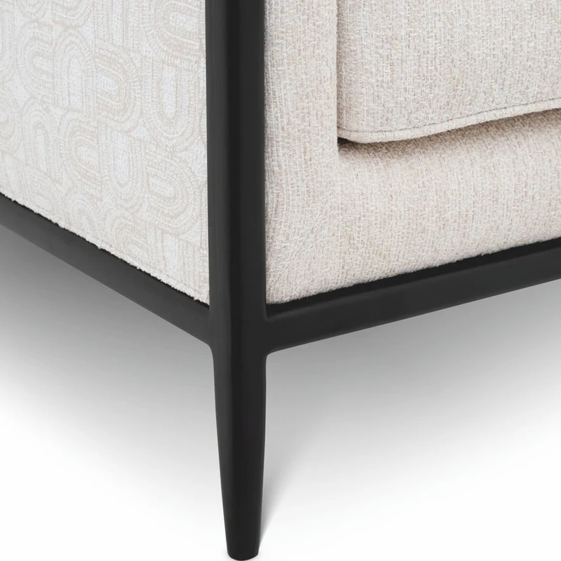 Casa Padrino Luxus Wohnzimmer & Hotel Sessel Creme / Schwarz 78 cm - Luxus Möbel