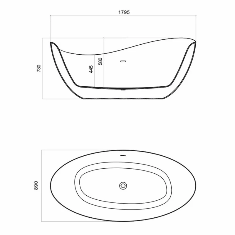 Casa Padrino Freistehende Luxus Badewanne Matt Schwarz / Hochglanz Schwarz 179,5 cm