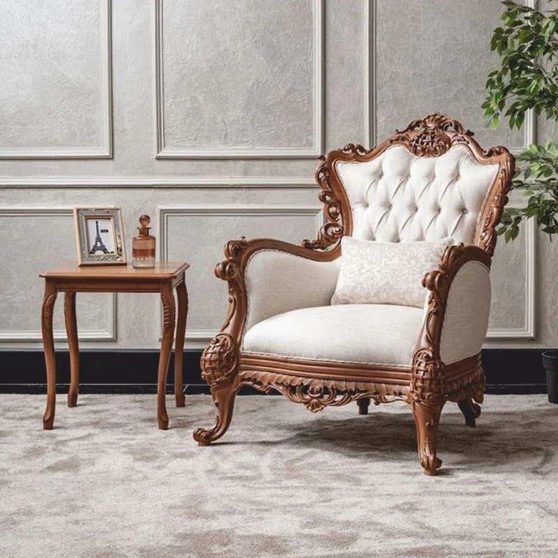 Casa Padrino Luxus Barock Massivholz Beistelltisch Braun H. 57 cm - Barock Möbel