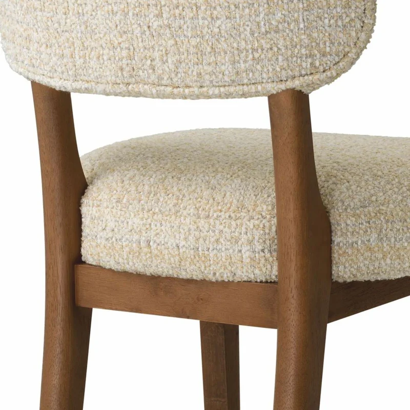 Casa Padrino Luxus Esszimmer Stuhl Beige / Dunkelbraun H. 77,5 cm - Esszimmer Möbel