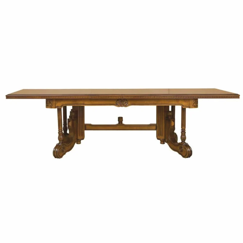 Casa Padrino Luxus Barock Esstisch Braun 200-276 cm - Barockstil Möbel
