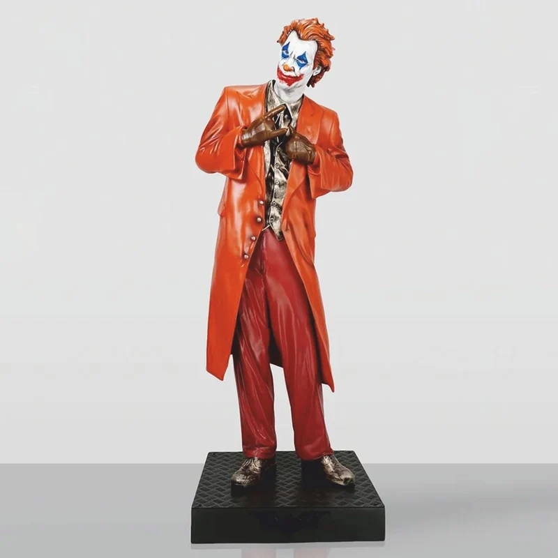 Casa Padrino XXL Deko Skulptur Bunt / Schwarz H. 215 cm - Lebensgroße Deko Figur