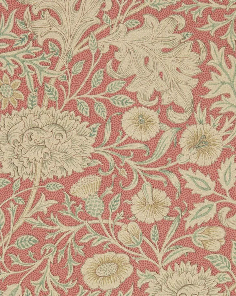 William Morris & Co. Tapet - Double Bough carmine red