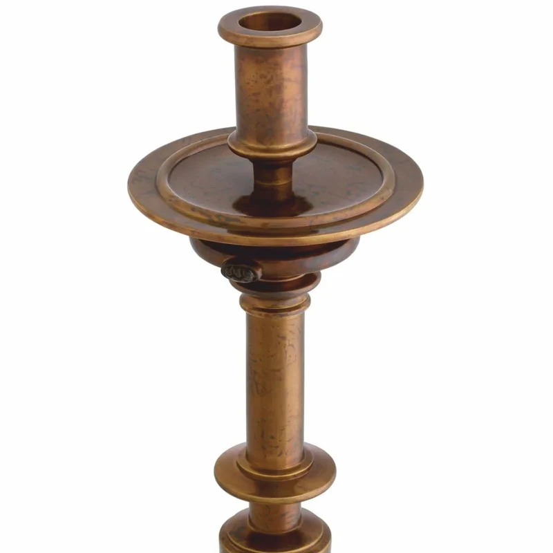 Casa Padrino Luxus Barock Kerzenständer Antik Gold H. 39,5 cm - Barock Deko