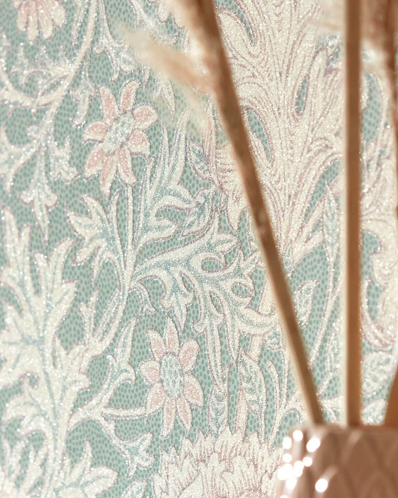 William Morris & Co. Tapet - Double Bough teal rose
