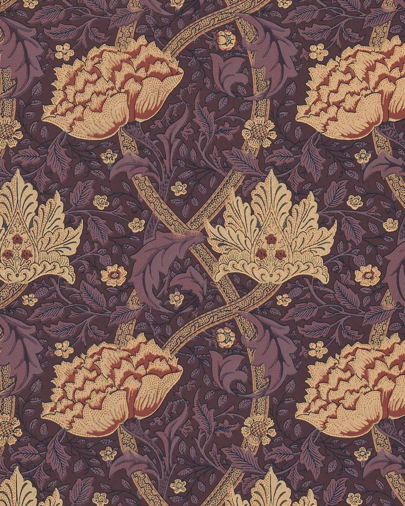 William Morris & Co. Tapet - Windrush aubergine/wine