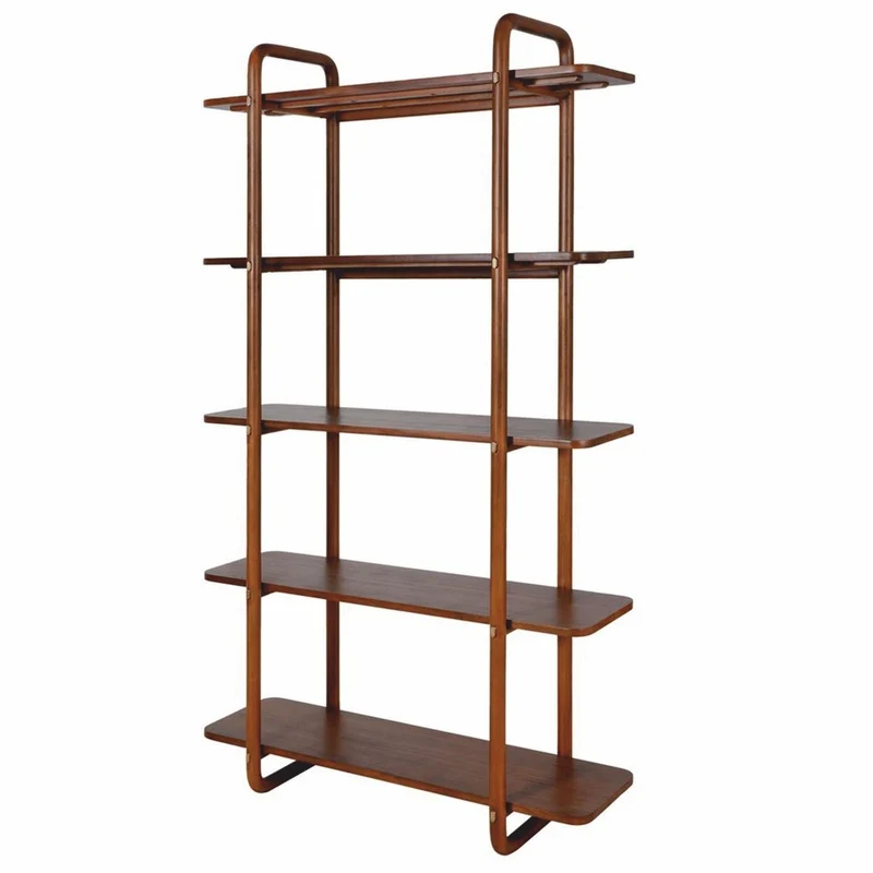 Casa Padrino Luxus Mahagoni Regalschrank Braun 120 x H. 210 cm - Luxus Möbel
