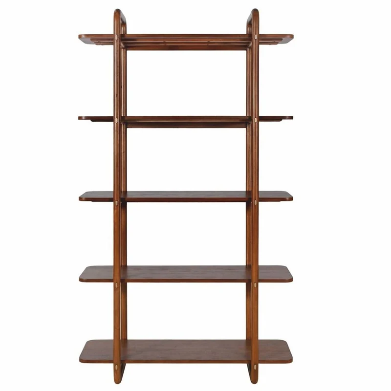 Casa Padrino Luxus Mahagoni Regalschrank Braun 120 x H. 210 cm - Luxus Möbel