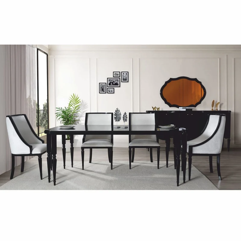 Casa Padrino Luxus Barock Sideboard Schwarz 215 cm - Barock Möbel