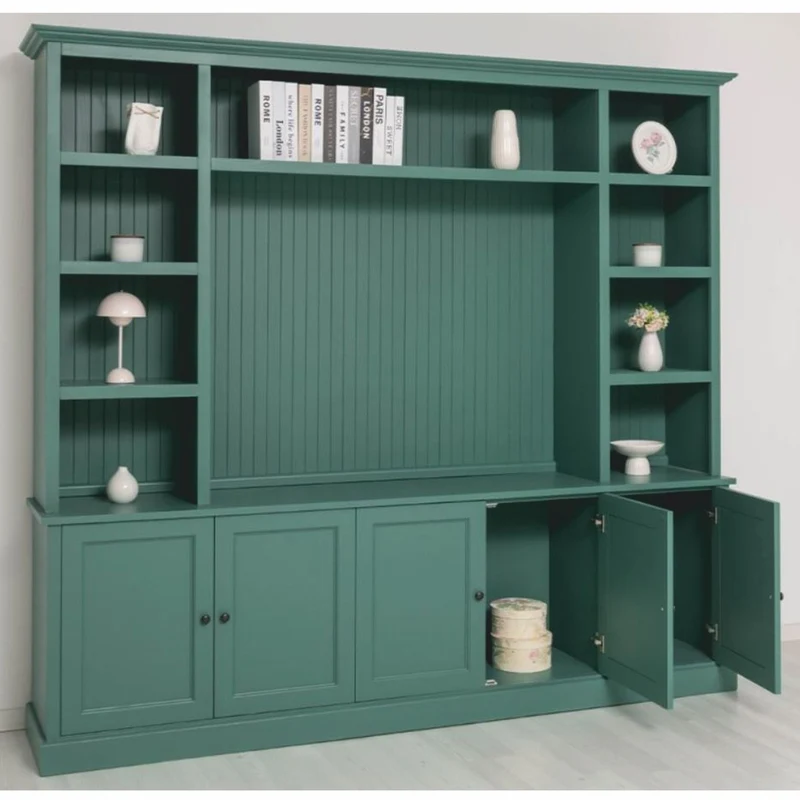 Casa Padrino Landhausstil Bücherschrank Grün 254 cm - Landhausstil Möbel