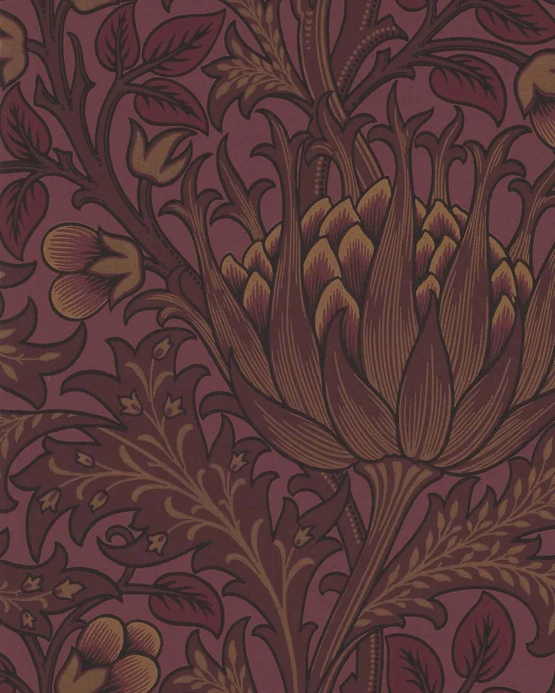 William Morris & Co. Tapet - Artichoke Wine