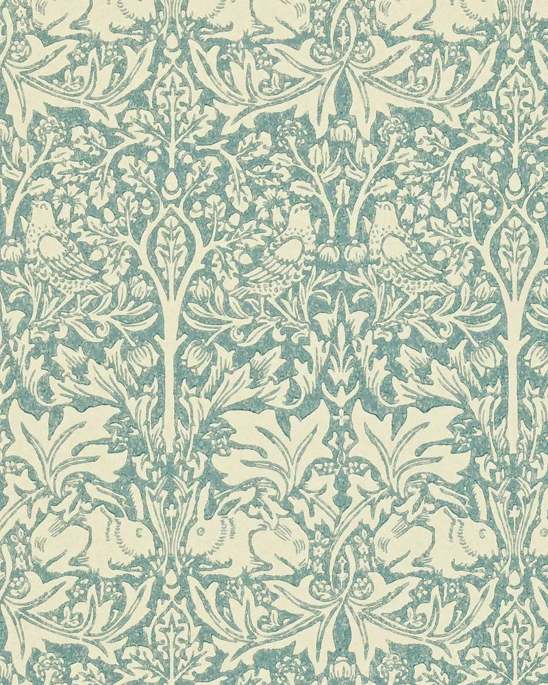 William Morris & Co. Tapet - Brer Rabbit Slate/Vellum