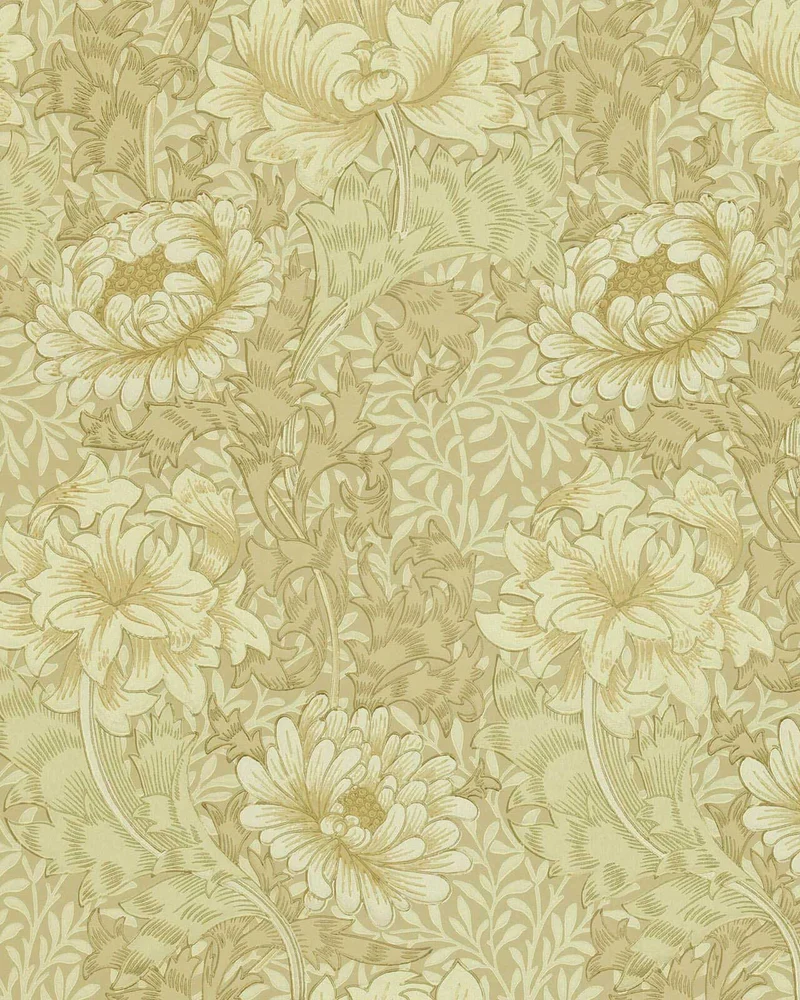 William Morris & Co. Tapet - Chrysanthemum Ivory/Canvas