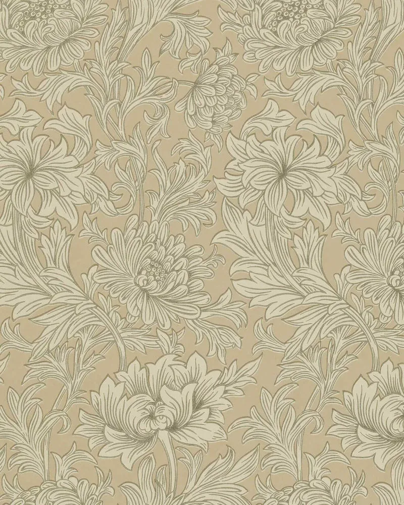 William Morris & Co. Tapet - Chrysanthemum Toile Ivory/Gold