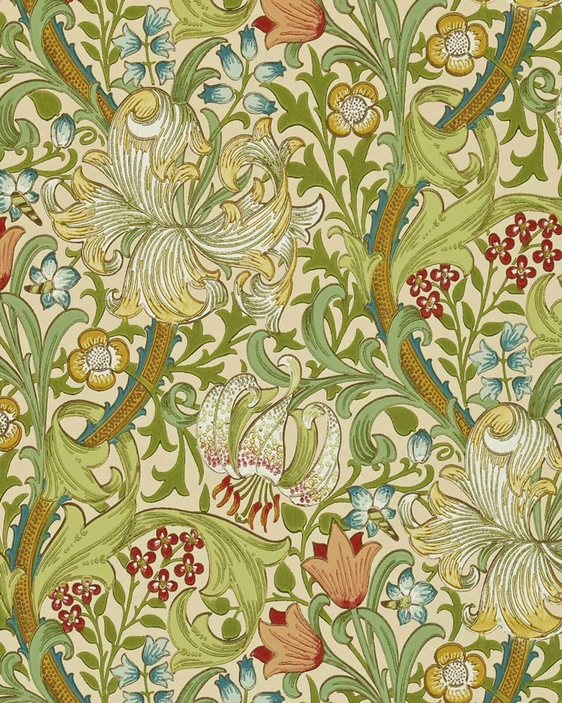 William Morris & Co. Tapet - Golden Lily Pale Biscuit