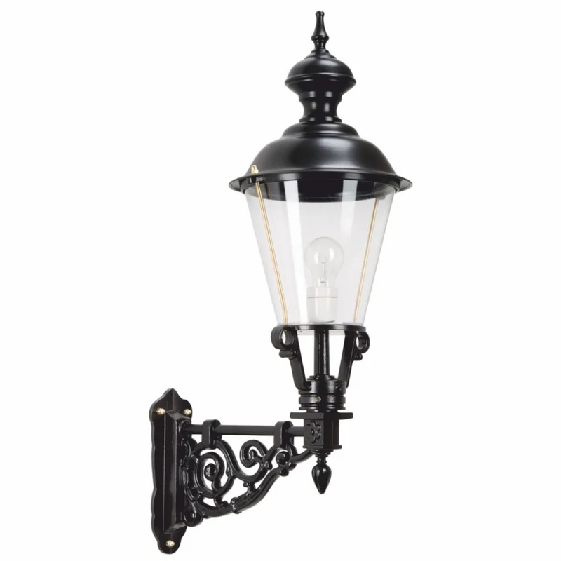 Casa Padrino Jugendstil Außenwandleuchte Schwarz H. 85 cm - Nostalgische Außenbeleuchtung