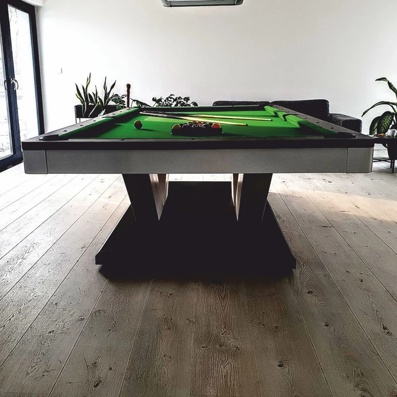 Casa Padrino Luxus Pool Billardtisch / Esstisch 8ft Weiß / Schwarz / Grün