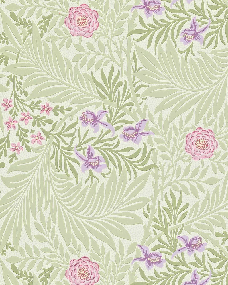 William Morris & Co. Tapet - Larkspur Olive/Lilac