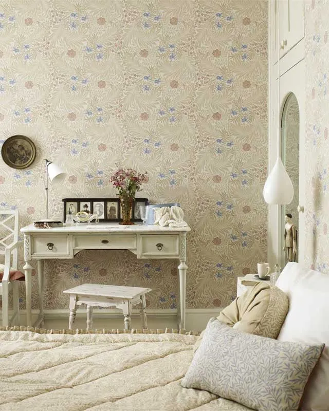 William Morris & Co. Tapet - Larkspur Olive/Lilac