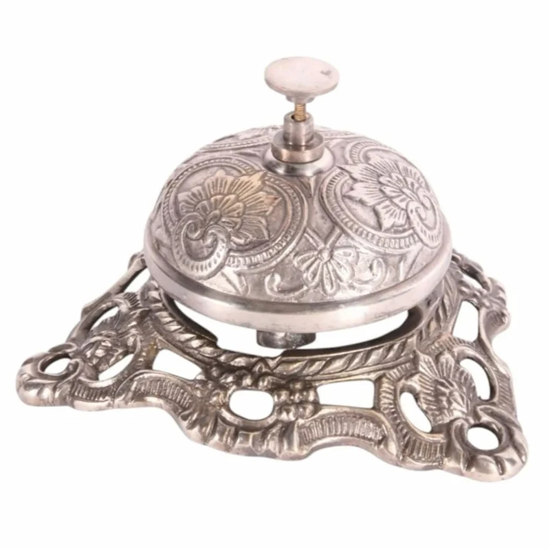 Casa Padrino Barock Tischglocke Silber 13 cm - Hotel & Gastronomie Accessoires