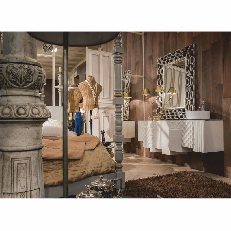 Casa Padrino Luxus Designer Waschbecken Hängeschrank Hochglanz Weiß 170 cm