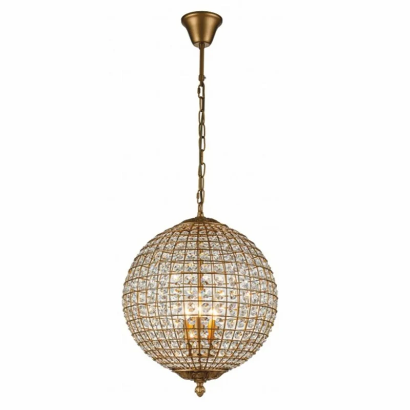 Casa Padrino Barock Kristall Kronleuchter Gold Ø 40 x H. 50 cm - Barock Leuchten