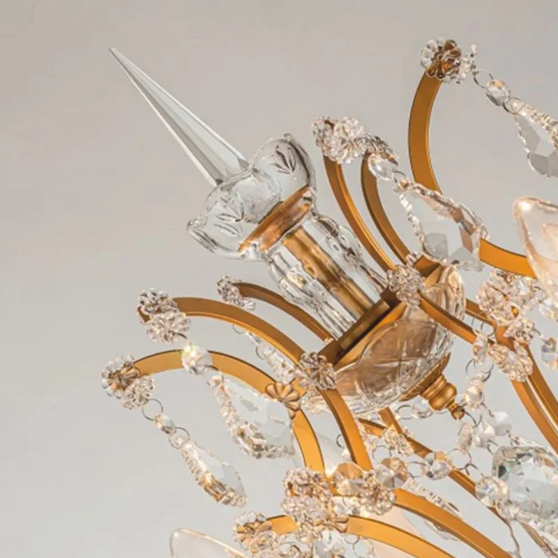 Casa Padrino Barock Kristall Stehleuchte Gold H. 175 cm - Barock Kristall Leuchten