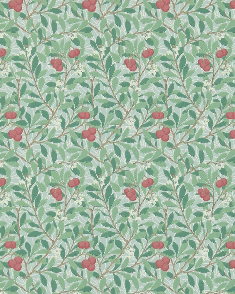 William Morris & Co. Tapet - Arbutus Thyme/Coral