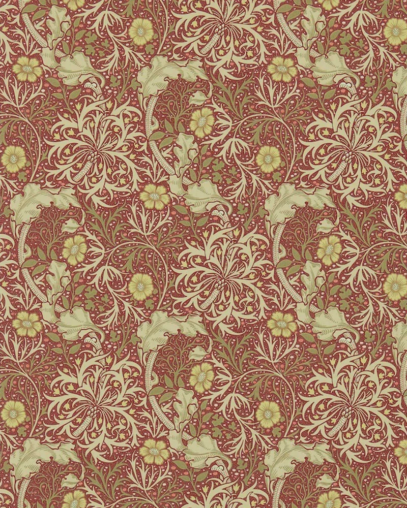 William Morris & Co. Tapet - Morris Seaweed Red/Gold