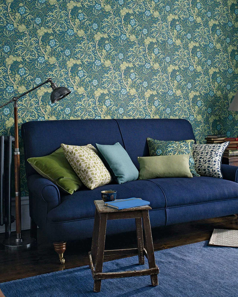 William Morris & Co. Tapet - Morris Seaweed Red/Gold
