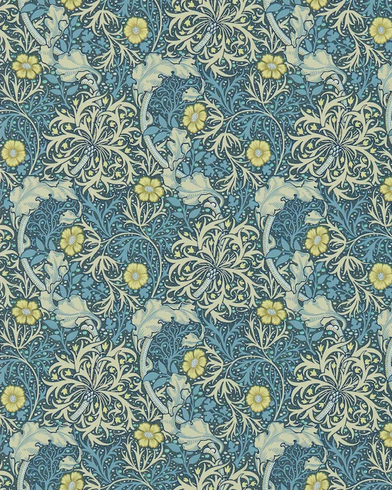 William Morris & Co. Tapet - Morris Seaweed Ink/Woad