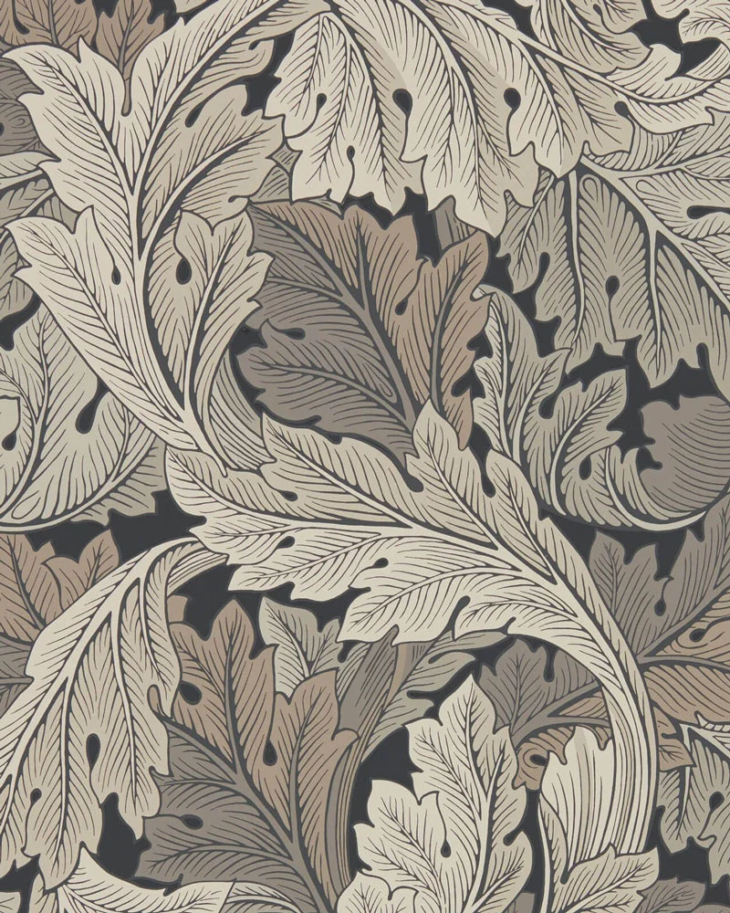 William Morris & Co. Tapet - Acanthus Charcoal/Grey