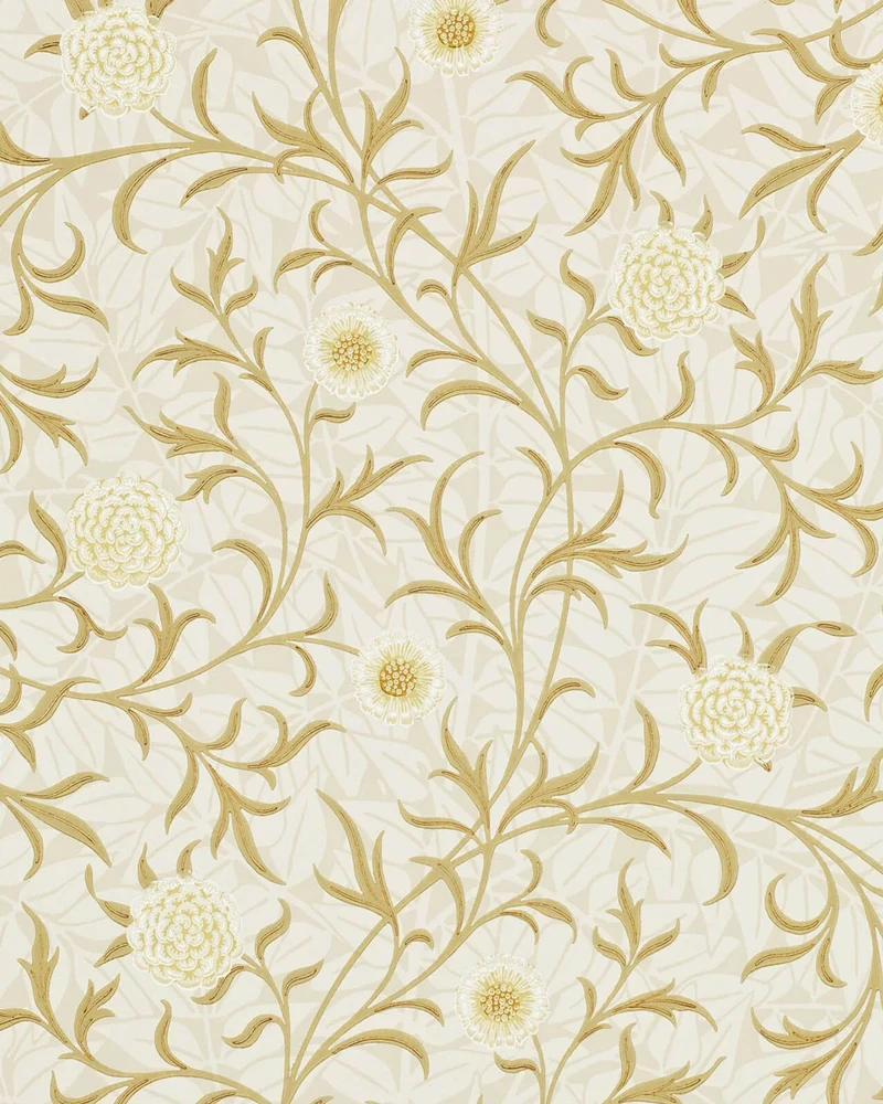 William Morris & Co. Tapet - Scroll Vellum/Biscuit