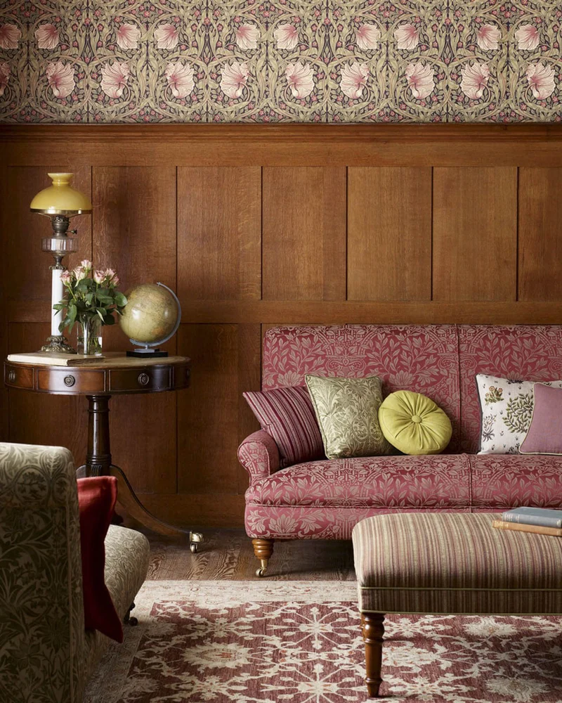 William Morris & Co. Tapet - Pimpernel Fig/Sisal