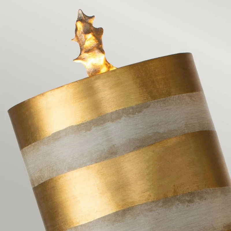 Casa Padrino Luxus Doppel Tischleuchte Gold / Taupe H. 102,7 cm - Luxus Leuchten