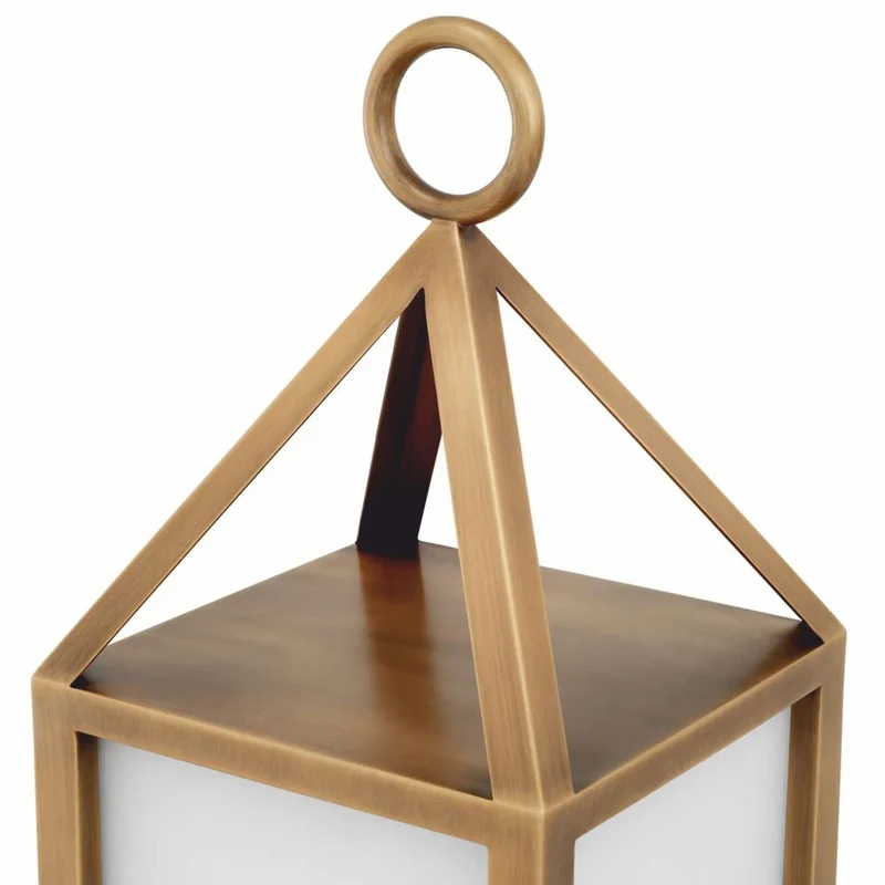 Casa Padrino Luxus Außenwandleuchte Antik Messing / Weiß H. 86 cm - Luxus Außenbeleuchtung