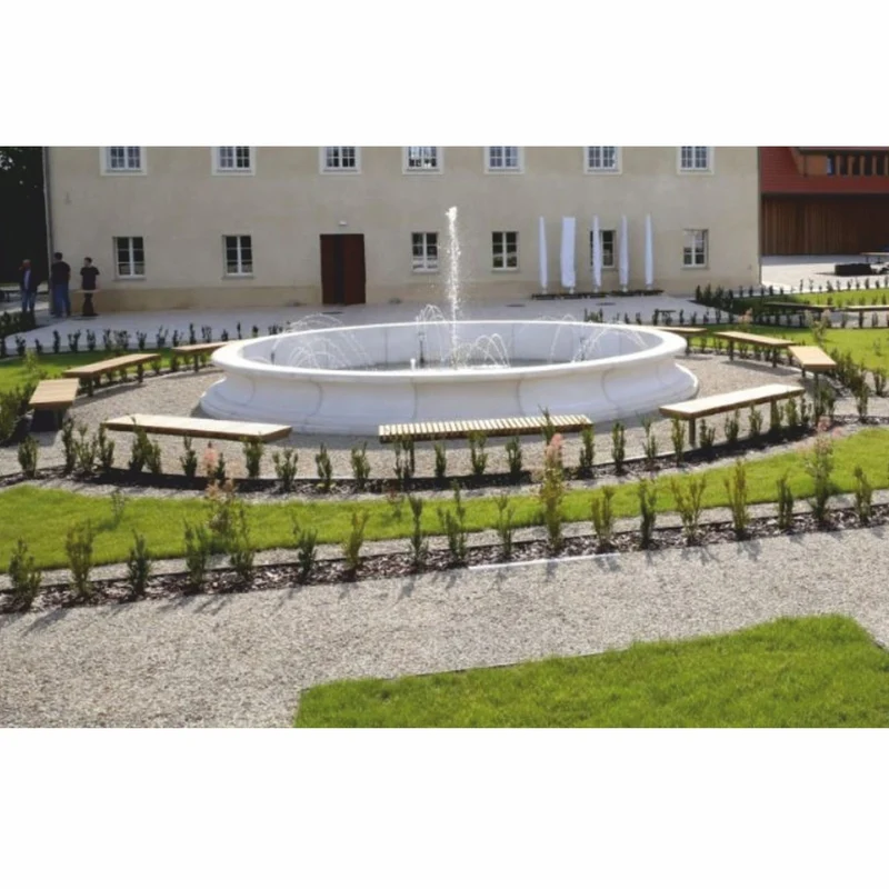 Casa Padrino Barock Springbrunnen Umrandung Grau Ø 700 cm - Barock Garten Deko